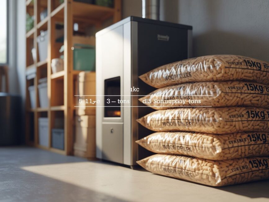 palety z workami pelletu