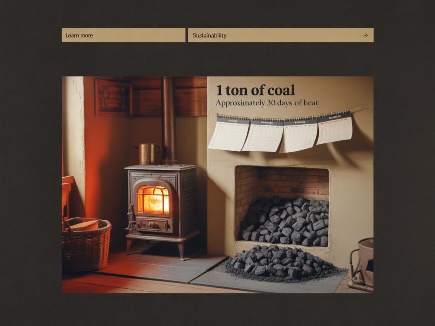 piec na węgiel żar