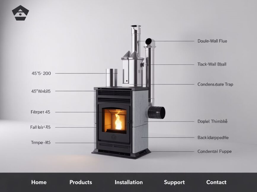 przewód spalin pellet