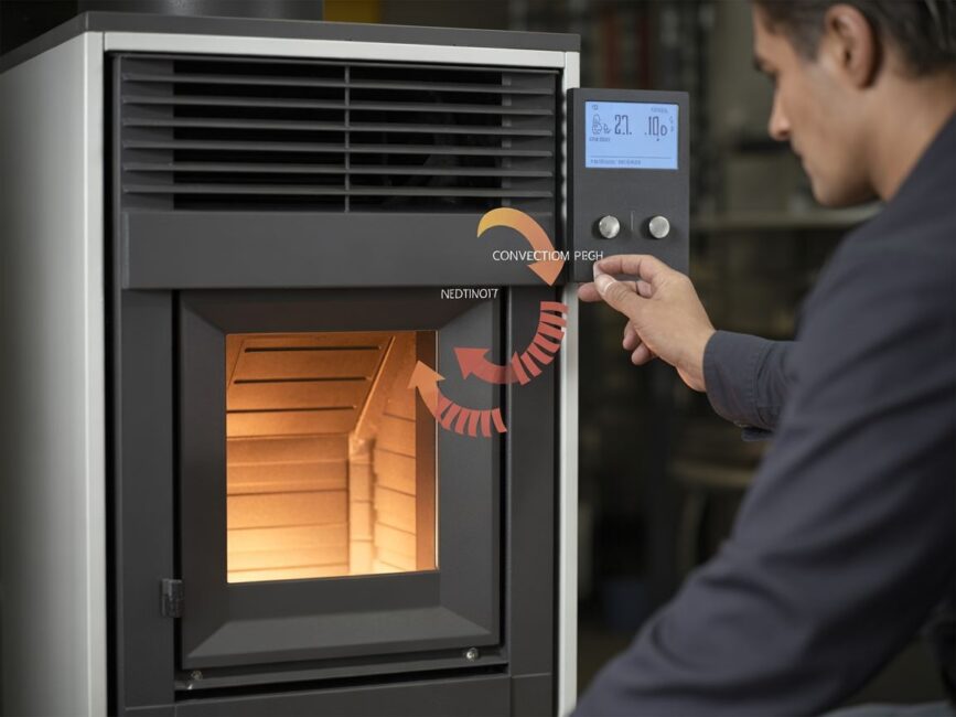 regulacja nadmuchu piec pellet