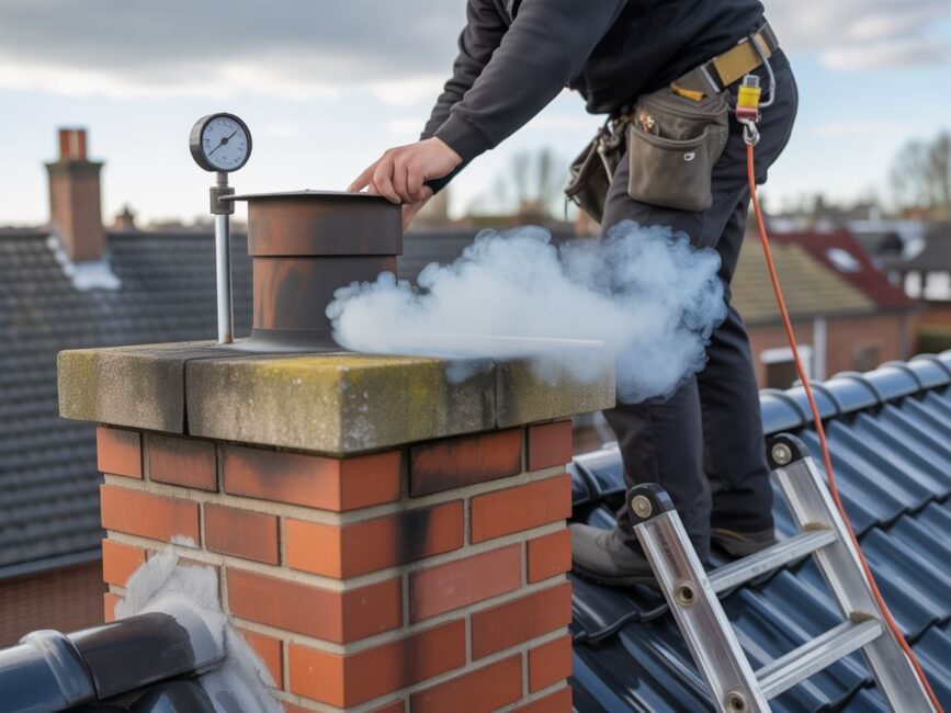 test szczelności komina